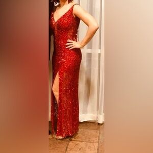 Elegant Red Evening Gown